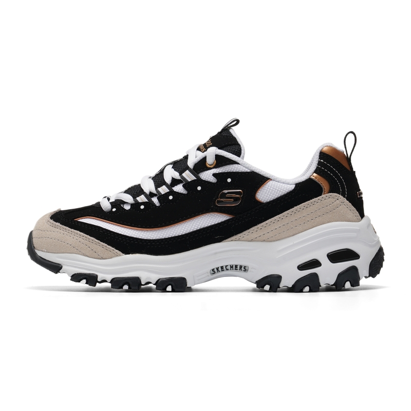 Women Shoes Skechers - Skechers Black and Gold Panda Shoes