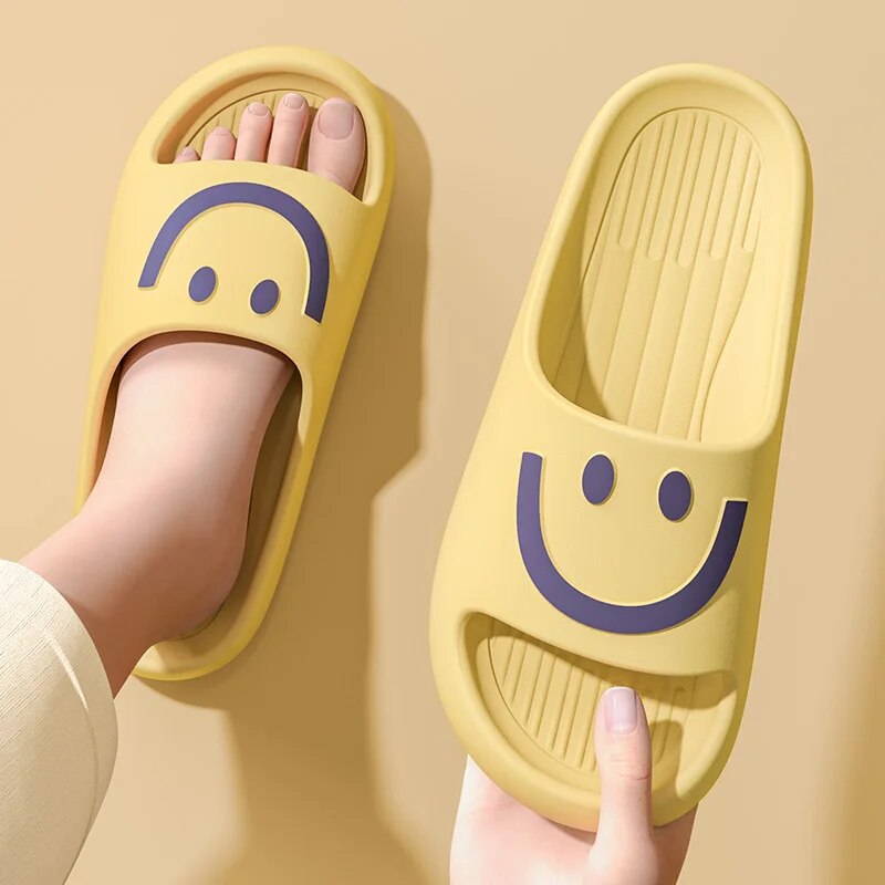 Women Shoes Sandals - Smiley Face Cloud Slippers Women Men