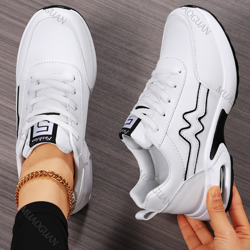 Women'S Shoes Running Sports - Women Solid Comfort Sneakers Thick Soled