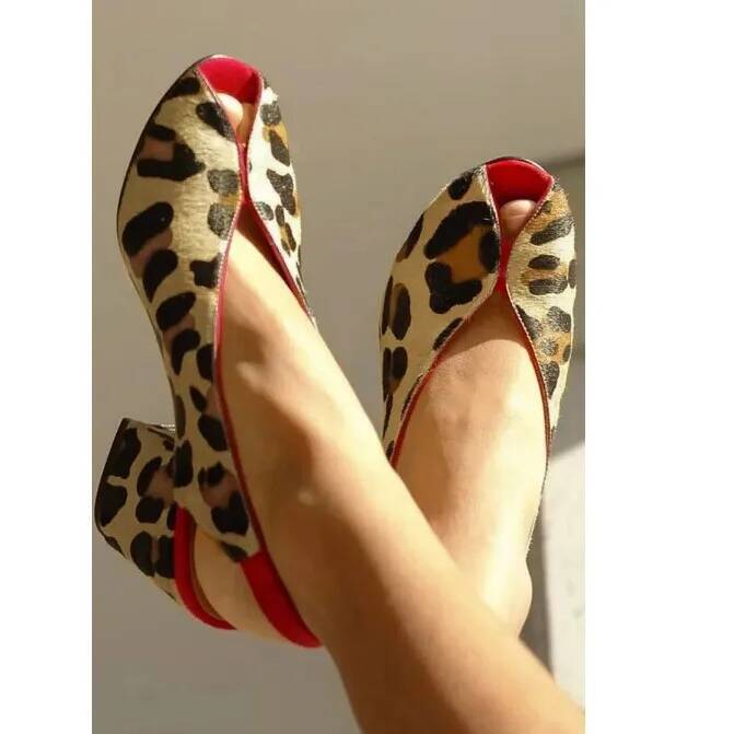 Leopard Print Peep Toe Slingba - Leopard Print Heels ulasan dan harga