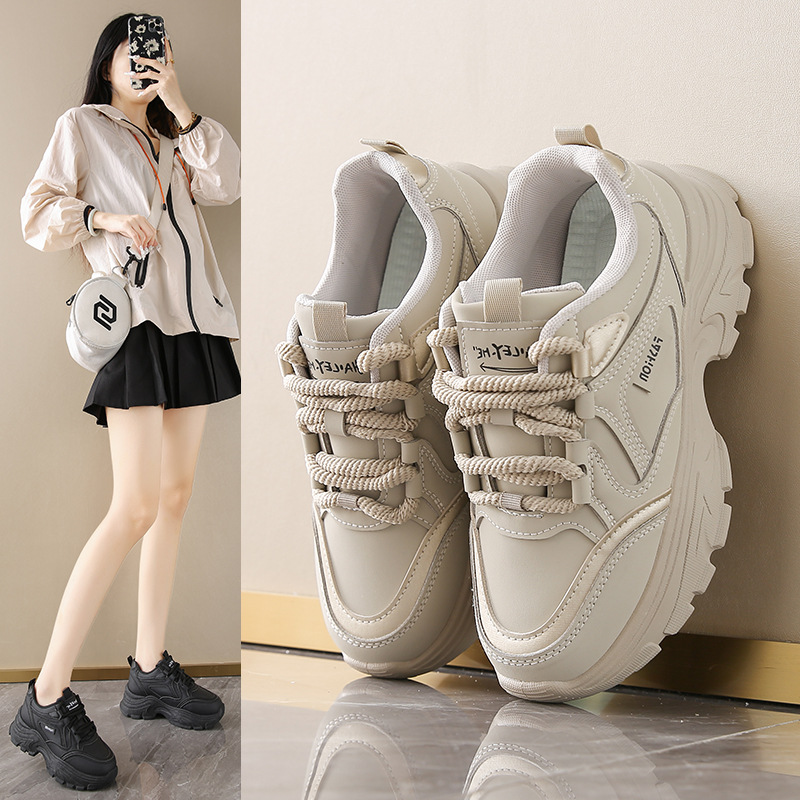 Women's Leather Low-Top Dad Sh - Women'S Shoes Running Sports ulasan dan harga