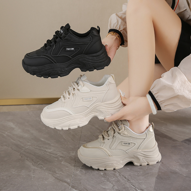 Women's Leather Low-Top Dad Sh - Women'S Shoes Running Sports ulasan dan harga