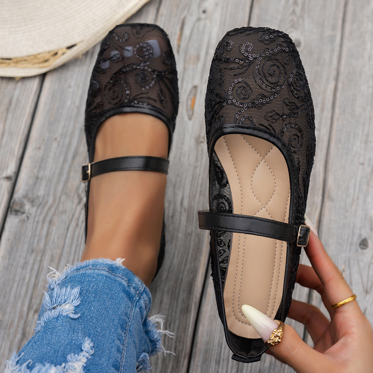 Women's New Summer Large Size  - Women'S Shoes Loafers Black ulasan dan harga