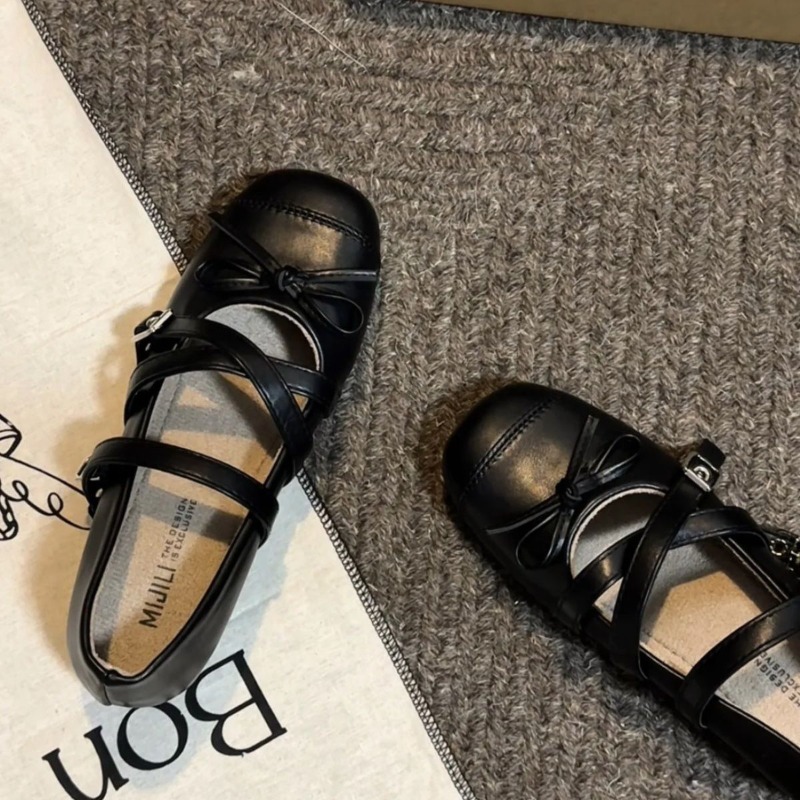 Women Mary Jane Flat Shoes Bla - Women'S Shoes Loafers Black ulasan dan harga