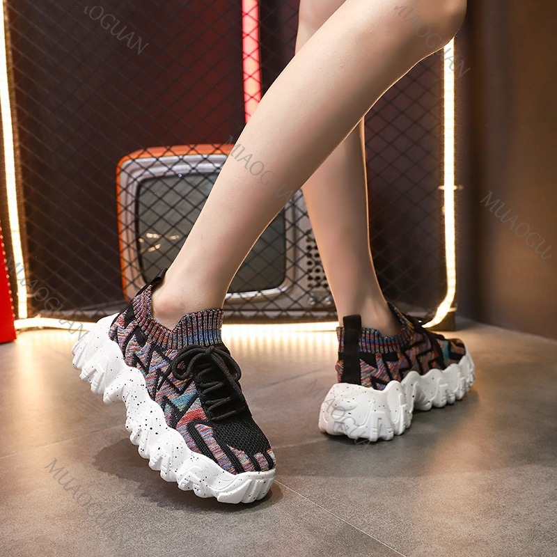 Women Chunky Sneakers Breathab - Women'S Shoes Running Sports ulasan dan harga