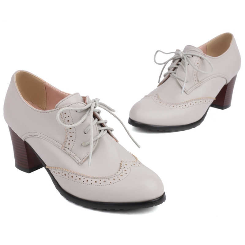 Vintage Women's High Heels Loa - Women'S Shoes Loafers Black ulasan dan harga
