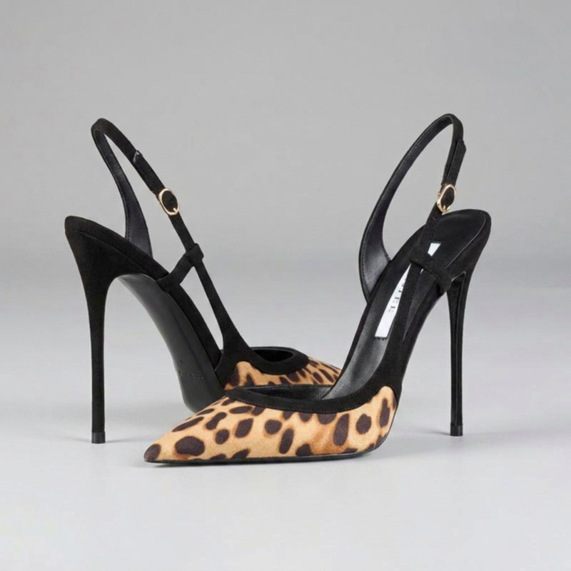 Yuejinlong #YJ26-802, Black Su - Leopard Print Heels ulasan dan harga