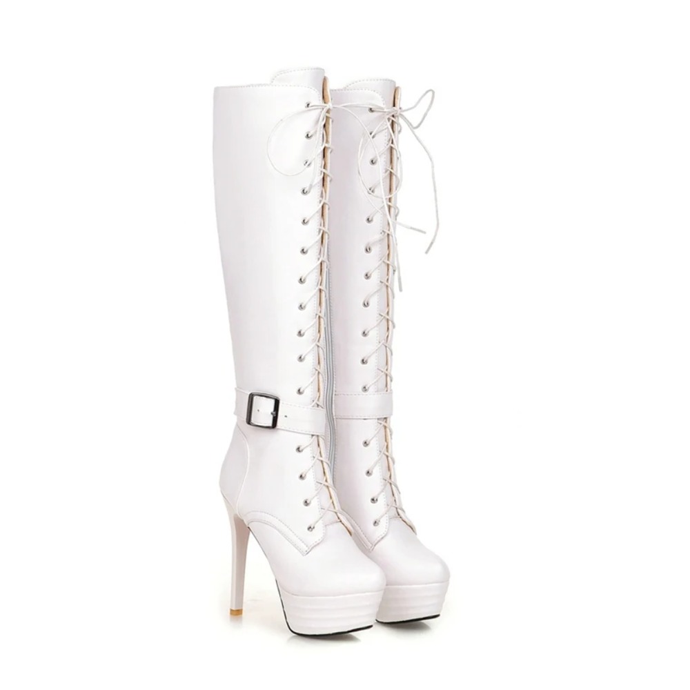 Knee High Boots Womens Botas M - Zip Up Boots Short ulasan dan harga