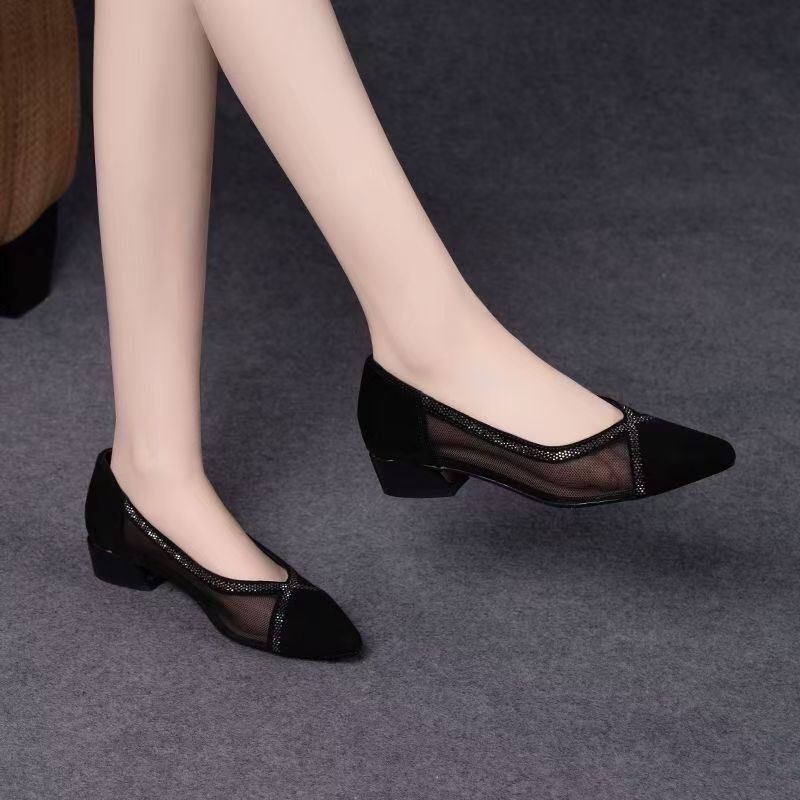 2025 Black Mesh New Pointed Fa - Women Shoes Black ulasan dan harga