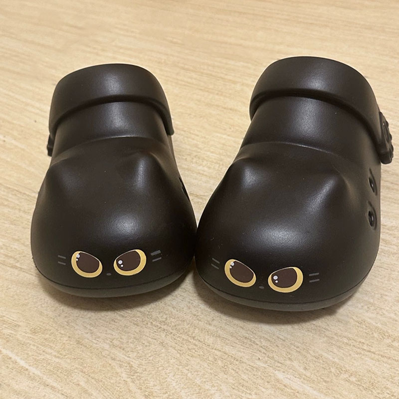 New creative black cat slipper - Women Shoes Mules ulasan dan harga