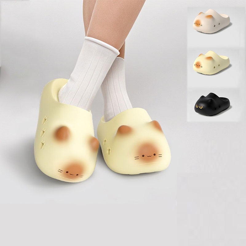 New creative black cat slipper - Women Shoes Mules ulasan dan harga