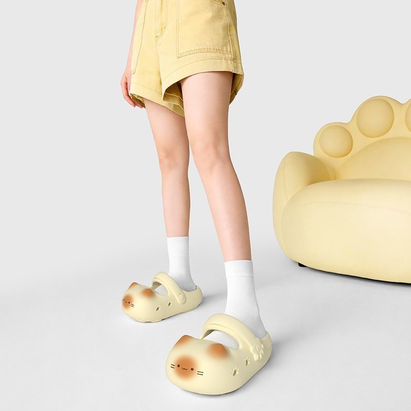New creative black cat slipper - Women Shoes Mules ulasan dan harga